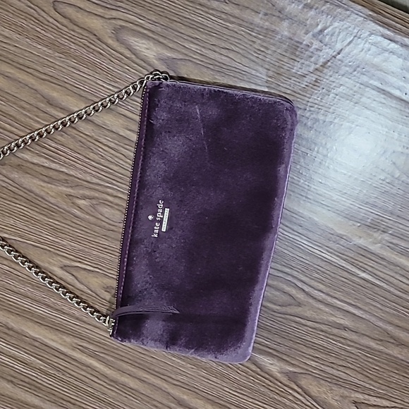 Kate Spade 💎Purple Velvet Clutch - Picture 2 of 10
